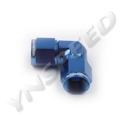 NEW 10AN Swivel Female to AN10 Female 90 Degree Fuel Oil Fitting Adapter Blue US