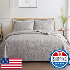 Whale Flotilla Soft King Quilt Bedding Set for All Seasons, Elegant Vintage Dama