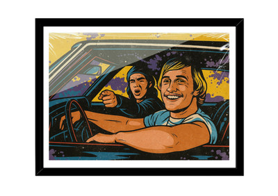 Dazed Confused, Wooderson & Slater, 70s Movie themed Art Print. Limitierte Auflage. A3