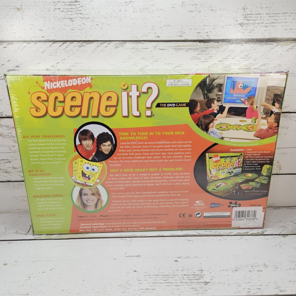 Mattel Nickelodeon Scene It? The DVD Trivia Game 2006 New Sealed Family Game - Image 2 of 4