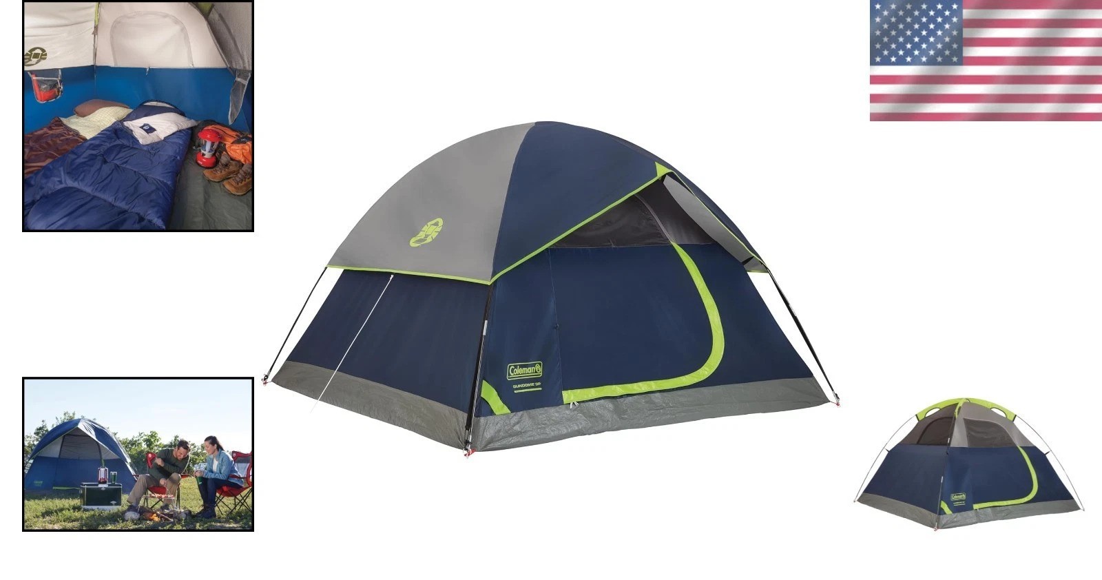 Stylish 4-Person Camping Tent with Ventilation & E-Port - Perfect for Adventures