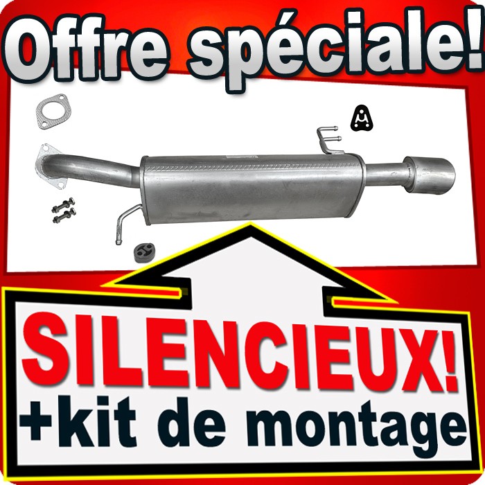 Silencieux arriere pour Kia Stonic 1.0 T-GDi pot d'echappement de rechange