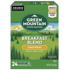 Green Mountain Coffee 6520 Coffee K-Cup Pods - Breakfast Blend 24/Box New