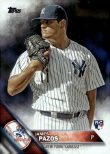 2016 Topps #365 James Pazos Rainbow Foil