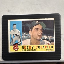 Topps 1960 Rocky Colavito Cleveland Indians #400 White Back Baseball Card