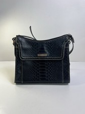 Vintage Liz Claiborne Crossbody Bag Croc Embossed Faux Leather Bag Pockets