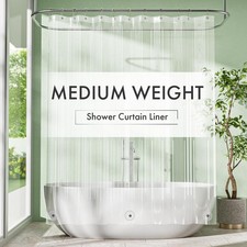 72x84 Clear Shower Liner PEVA Waterproof Inside Shower Curtains with 3 Magnets