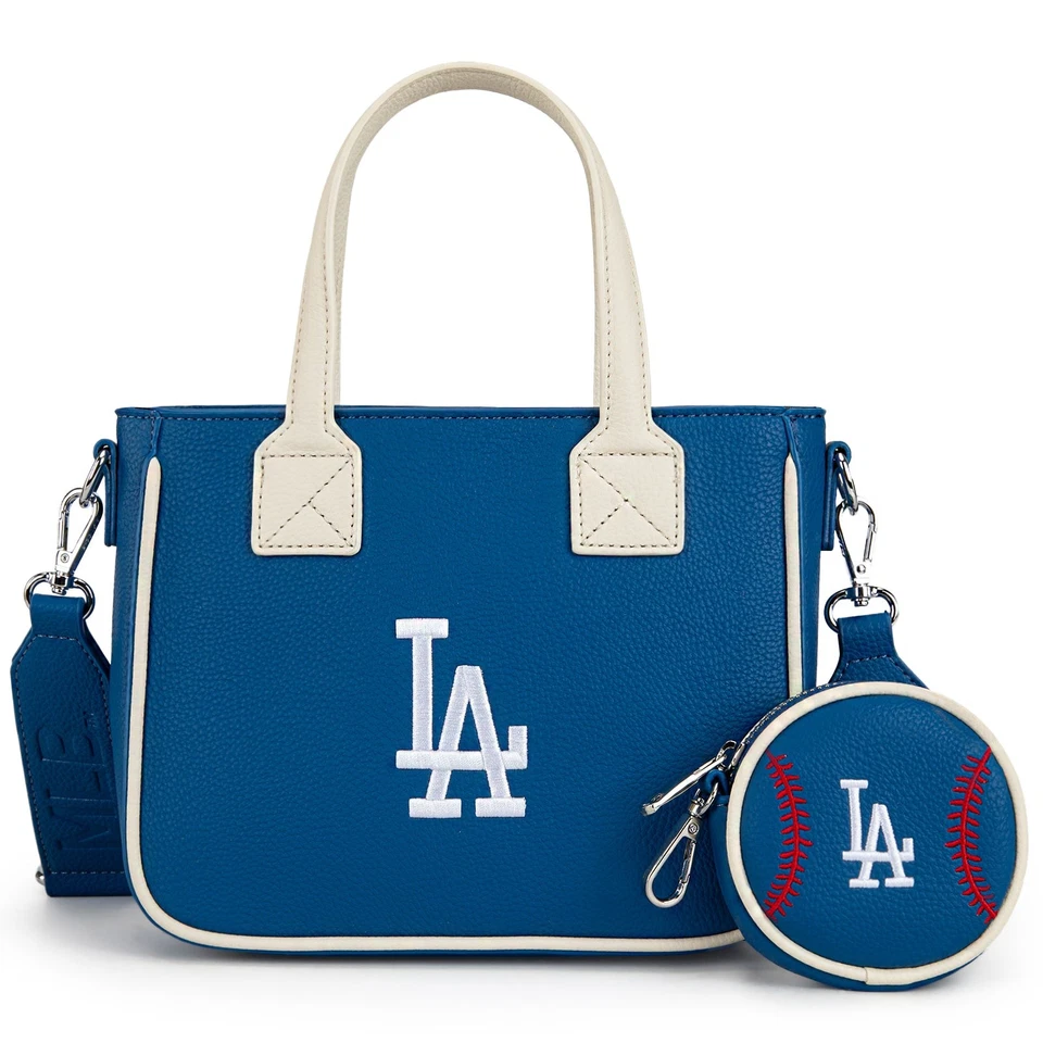 Los Angeles Dodgers Team Tote/Crossbody with Baseball Coin Pouch - Image 3 of 4