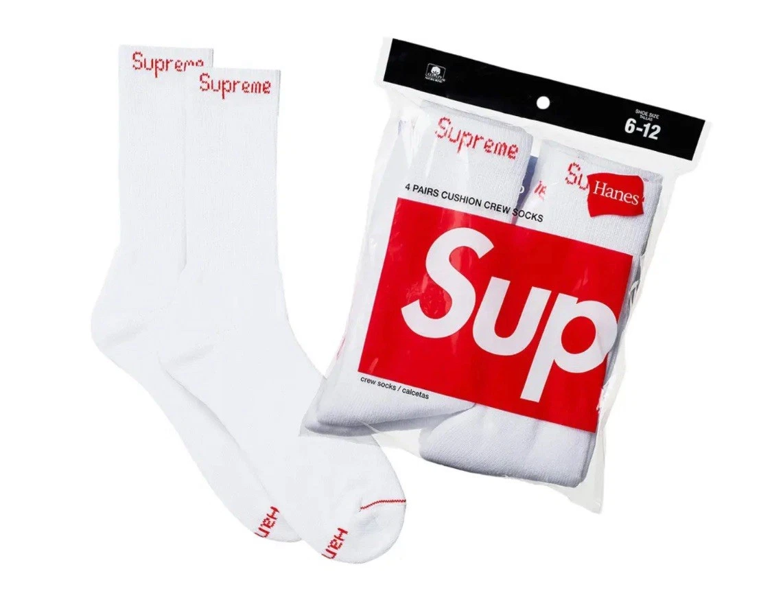 Lot de 4 chaussettes blanches Supreme Hanes
