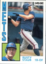 1984 O-Pee-Chee Rusty Staub #224 New York Mets MLB Baseball Card OPC Le Grand...