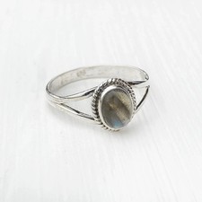 Labradorite Oval Cut Gemstone 925 Sterling Silver Ring All Size Available