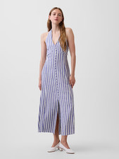 GAP - Denim Seamed Halter Maxi Dress 897989 - New Sale