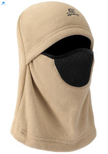 Clothclose Beign Balaclava Fleece Ski Mask for Men Women Winter Face Beige 
