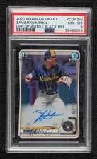 2020 Bowman Draft Black Refractor 8/75 Zavier Warren #CDA-ZW PSA 8 Auto 07d9