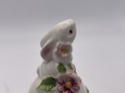 1984 AVON Porcelain Bunny Rabbit Bell with Pink Flowers ~ Weiss Brazil Vintage! — photo 5