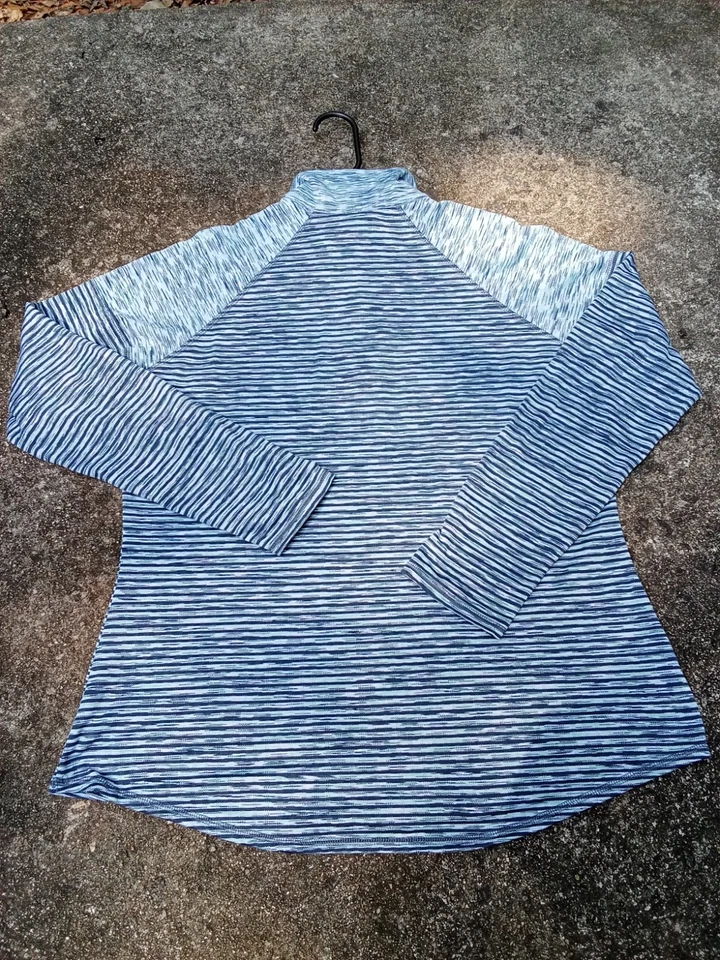 Top Avia XXL para mujer golf tenis cuello cuarto cremallera manga larga activo Gunblu Foto 4 de 4