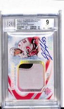 2010 Ultimate Collection Debut Threads Patches Jeff Skinner /25 BGS 9 Auto 10
