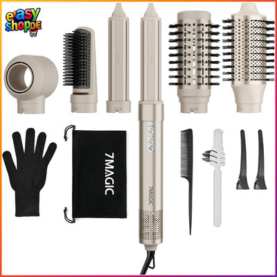 Airstyler 6 in 1 Lockenstab Ionen Föhn Rundbürstenföhn für Beach Waves Reisen