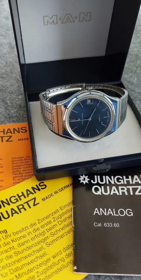 JUNGHANS QUARTZ Armbanduhr Kaliber 633.60 . Made In Germany . 1970er / 1980er - Bild 4 von 4