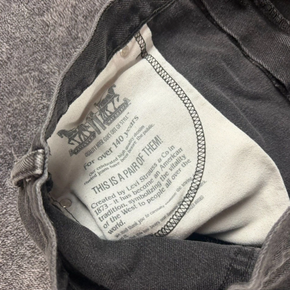 Vtg Levi's 517 Bootcut Black Denim Jeans Men's 36X32(34X31) Western Y2K - Image 3 of 4