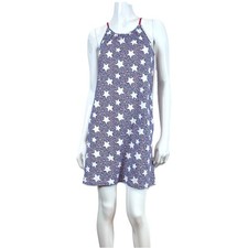 Vineyard Vines Girls XL 16 Red White Blue Stars Halter Dress Shift Pima Cotton