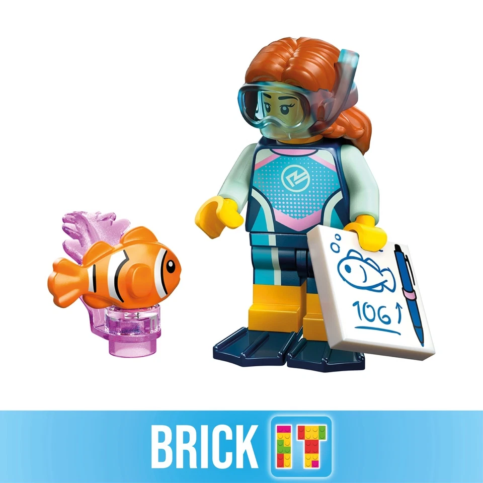 LEGO 71052 Meeresbiologin Minifigur - Serie 29 - Neu - Bild 1 von 1