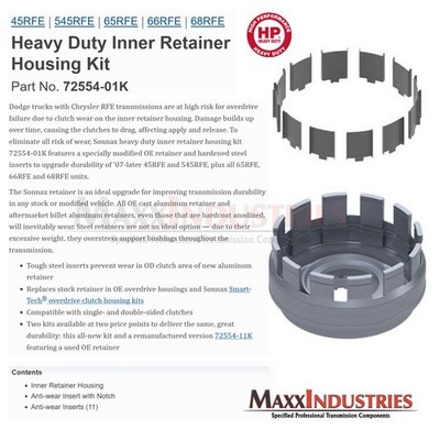 45RFE 545RFE 68RFE Performance - Reinforced Input Drum - Sonnax HP