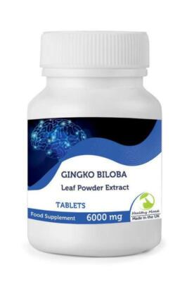 Ginkgo Biloba Herb Extract 6000mg 60 Tablets British Quality