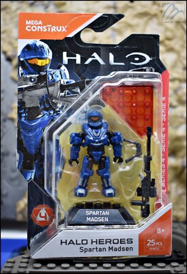 HALO HEROES 4 MEGA BLOKS CONSTRUX SPARTAN MADSEN FIGURE FFM72 MAJESTIC TEAM