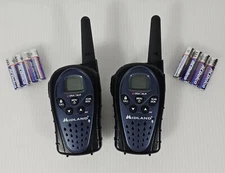 2 Midland LXT460 XTra Talk Walkie Talkie Two-Way Radios,Belt Clips,Batteries 