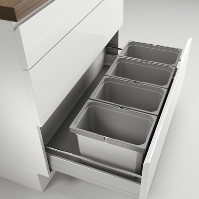Cox  Box 235 K/900-4, Abfallsammler für vorhandene Auszüge, ohne Biodeckel, hell