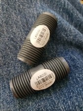 Lot of 2 LASCO 1/2" x 2", Sch 80 Gray PVC Threaded Male Nipple, USA