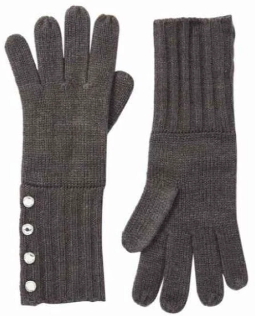 Michael Kors women's Ribbed stretch Knit Gloves - one size - Heather Grey