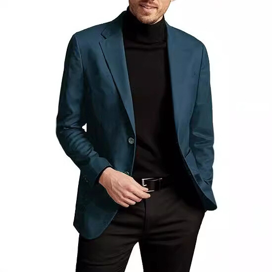 Men's Suit-Jacket Tops Business Casual Formal Coat Dress Work Jacket Blazer - Main Image