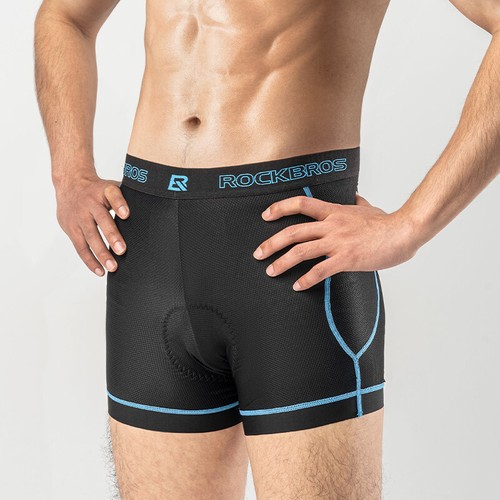 ROCKBROS Men Bike Underwear Pants Soft Sponge Gel Padded 3D MTB Cycling Shorts - 第 6/12 張圖片