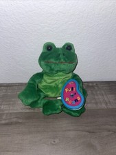 Avon Full O' Beans Tad the Frog 1999 Plush Collectible Toy March/Aquamarine NEW