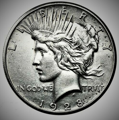 1928 P Peace Silver Dollar AU/BU RARE COIN Mintage: Only 360,649 coins ⭐316⭐V4⭐ - Picture 1 of 5