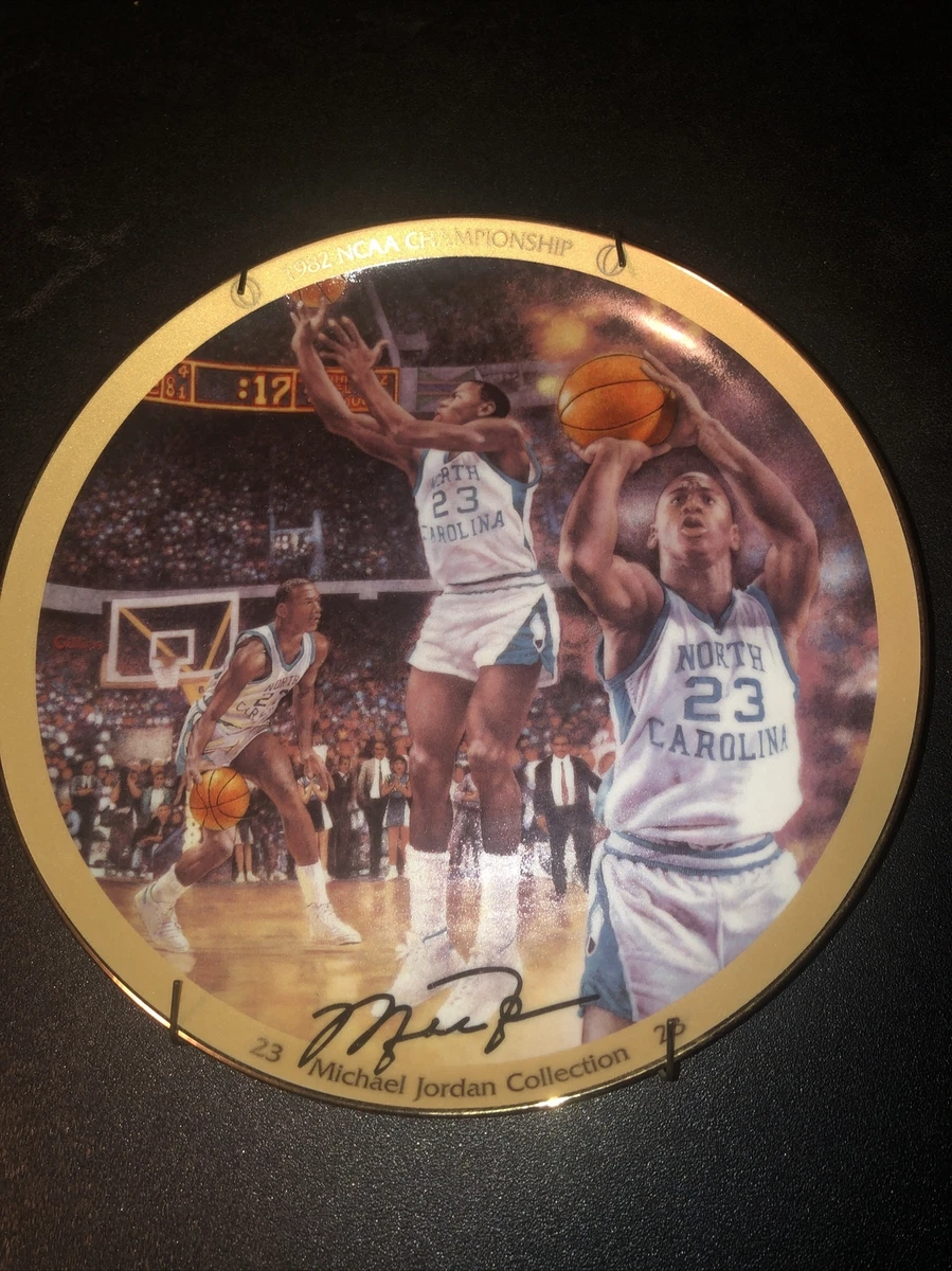 Micheal Jordan Collector Plate 1982 NCAA Championship 8 1 4