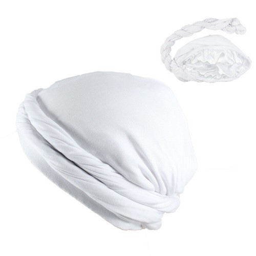 Waybas Satin-Turban Für Erwachsene (Unisex) – Extra Groß, Weich & Atmungsaktiv