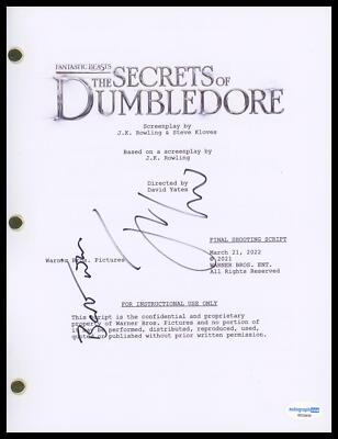 Jude Law ''Fantastic Beasts: Secrets of Dumbledore'' SIGNED Script Screenplay ACOA