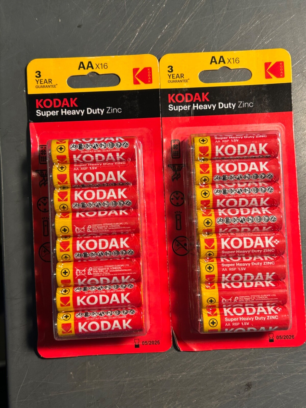 Kodak AA Batteries Super Heavy Duty Zinc Batteries 32 Count 