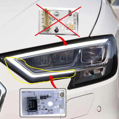 B011782-A Platine DRL-Modul Tagfahrlicht für AUDI A3, S3 (2016-2020) linke Seite