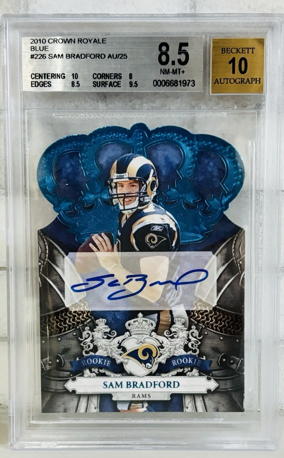 Sam Bradford Panini Crown Royale #226 Autograph-Blue