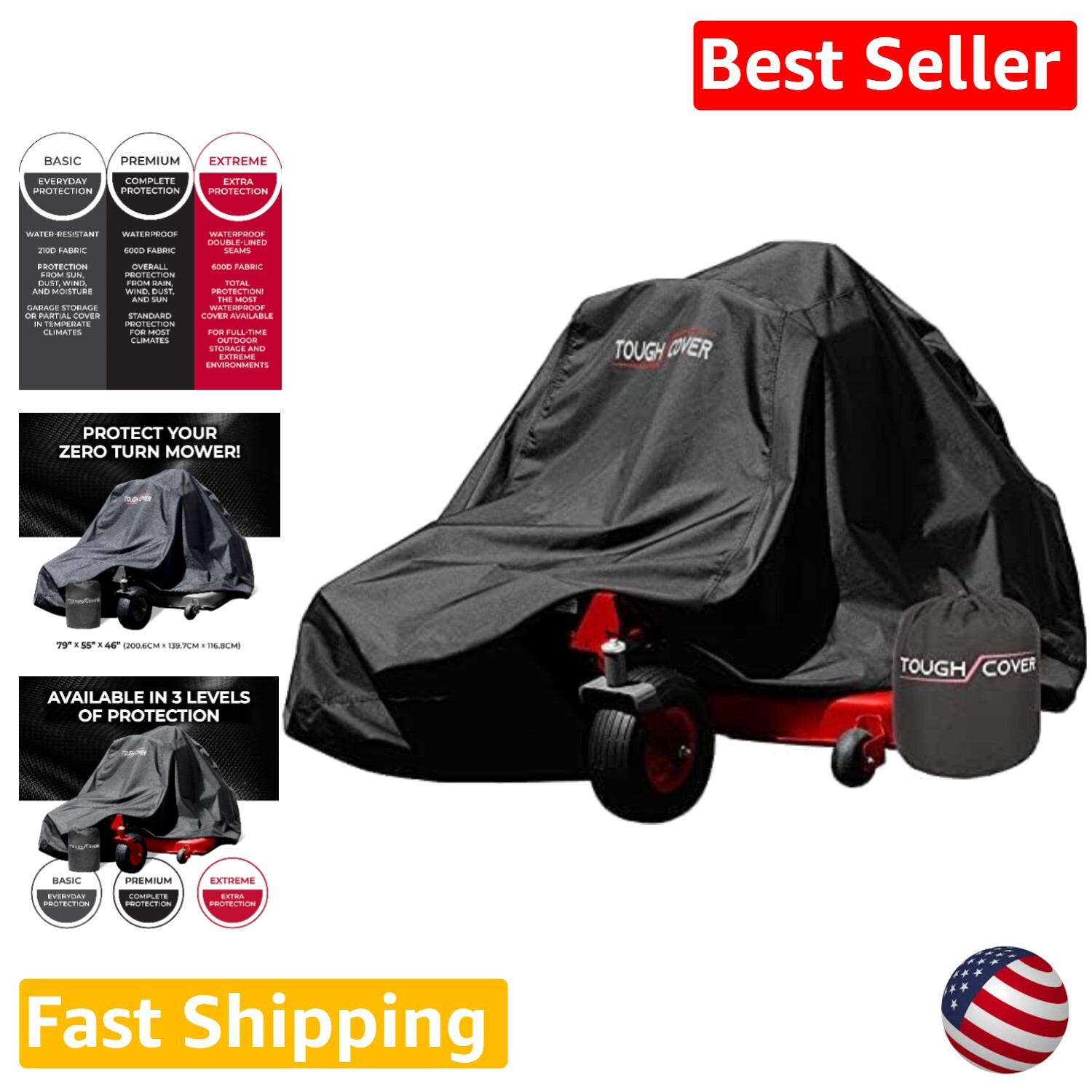 Heavy-Duty Water-Resistant Riding Mower Cover Universal Fit - Premium Protection