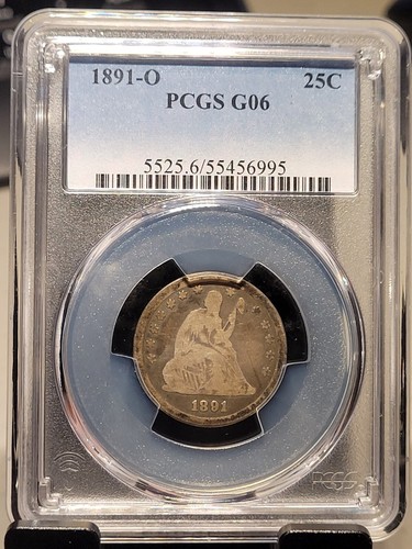 1891-O Seated Liberty Quarter PCGS G06