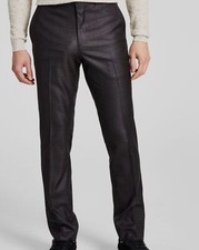  135 Kenneth Cole Men's Gray Techni-Cole Slim-Fit Dress Suit Pants Size 35W 32L