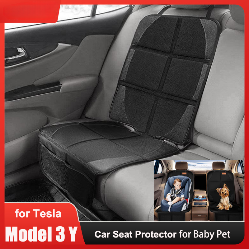 Car Seat Cover Protector Kid Back Seat Cushion Oxford PU Leather Protective Mat-image