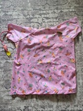 New Short Sleeve Bibado Pink Baby Led Weaning Apron with Attachable Spoon  Fork