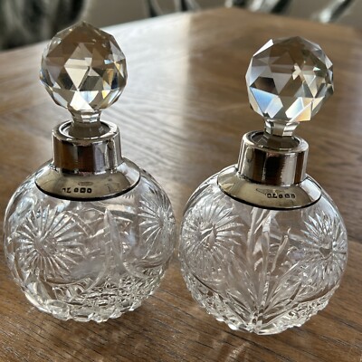Antique David Loebl Cut Glass Perfume Bottles