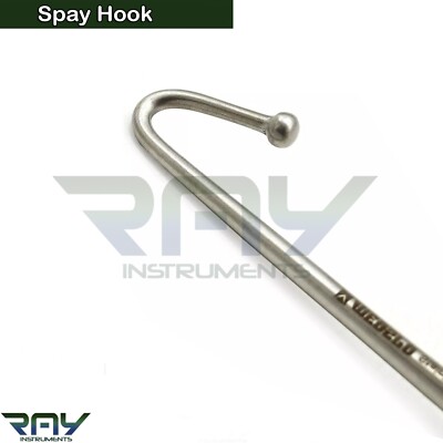 Veterinary Spay Snook Hook - Ball End Surgical Instrument For Ovaries Removal In Animal Surgery
